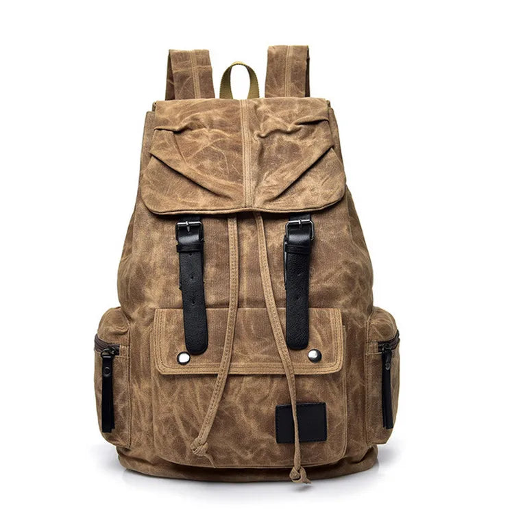 Hasp Vintage Ribbon Canvas Streetwear Backpack