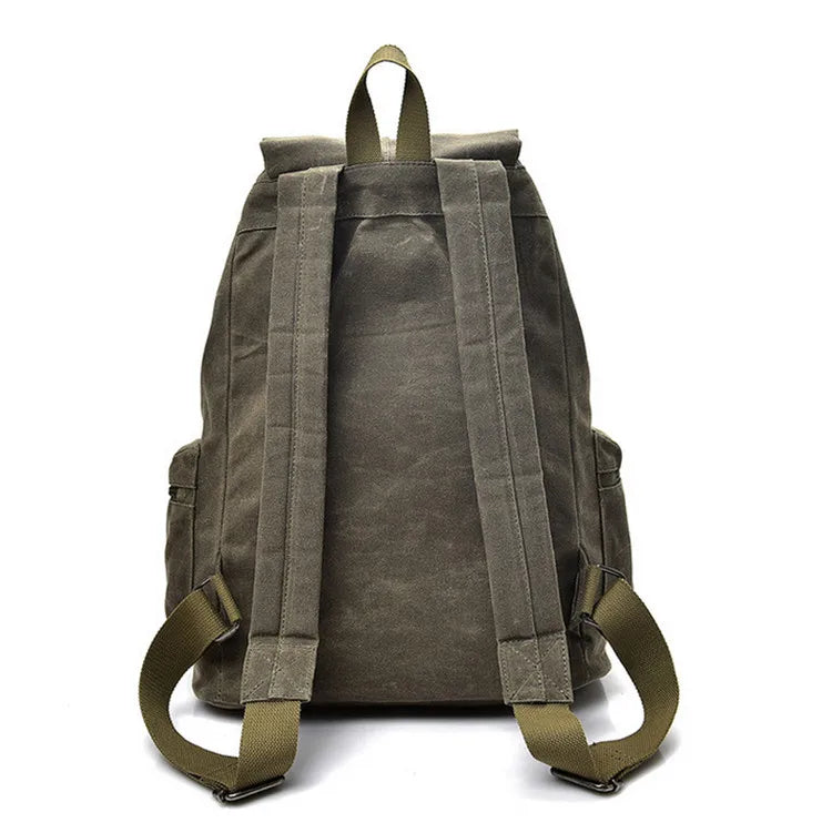 Hasp Vintage Ribbon Canvas Streetwear Backpack