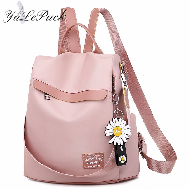 High Leather Women Backpack Anti-theft Travel Backpack