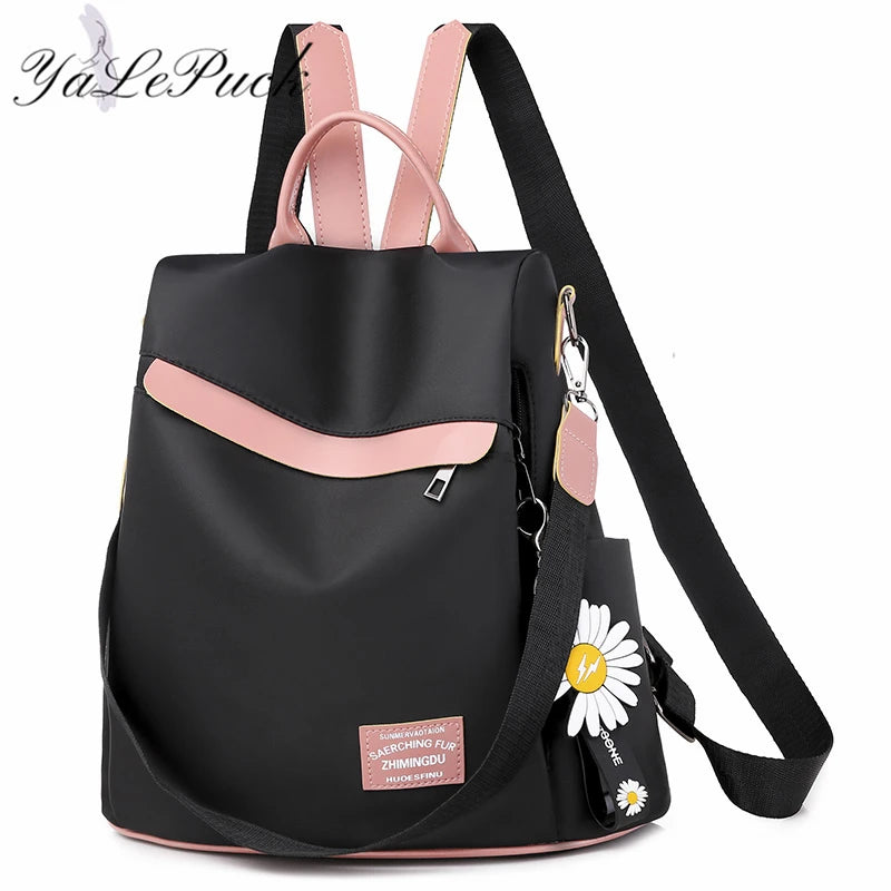 High Leather Women Backpack Anti-theft Travel Backpack
