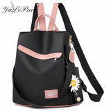 High Leather Women Backpack Anti-theft Travel Backpack