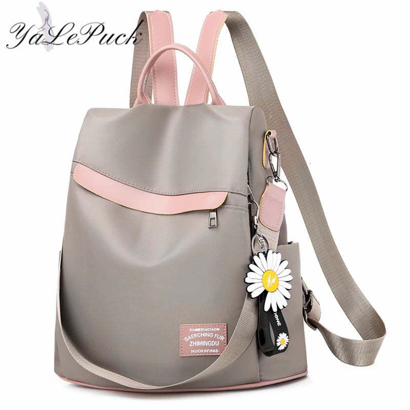 High Leather Women Backpack Anti-theft Travel Backpack