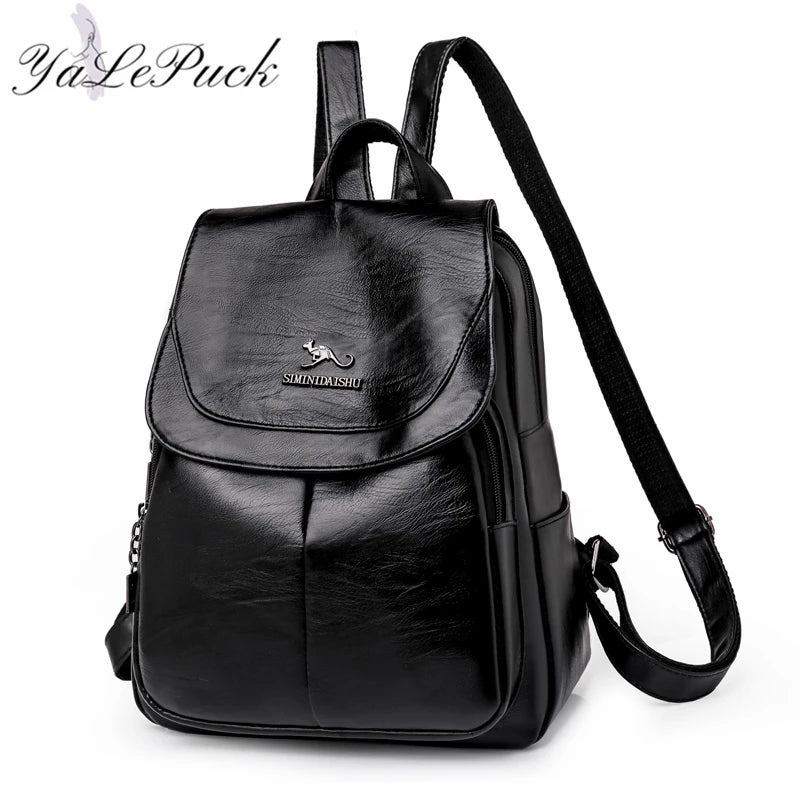 Studded Leather Backpack for Teen Girls School Bags