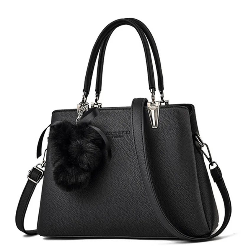 Fur Ball Pendant Bag Shoulder Bag Handbag Women Bag
