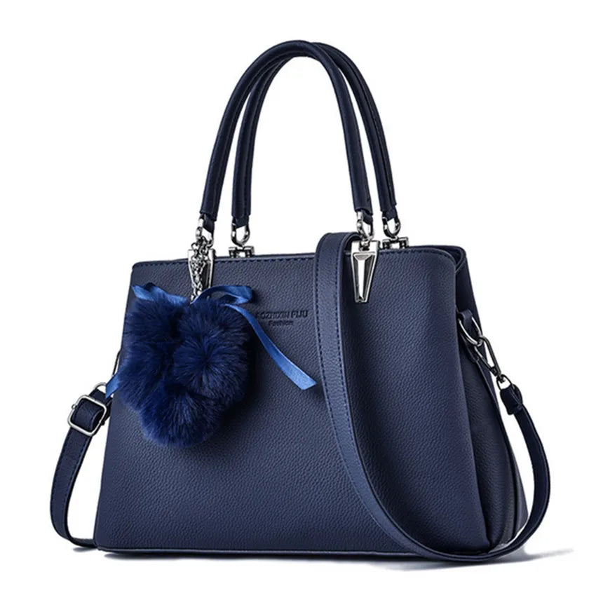 Fur Ball Pendant Bag Shoulder Bag Handbag Women Bag