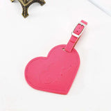 Love Heart Leather ID Address Holder Luggage Tag