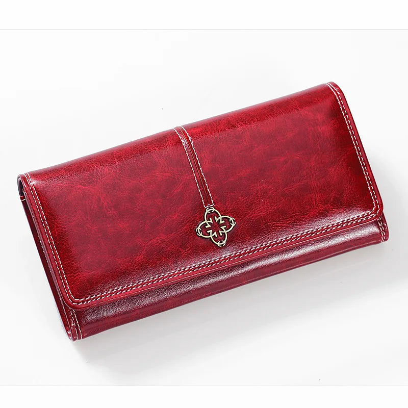 Women's Long Leather Wallet Lady Purses Clutch Bag Top PU Cardholder Money Bag