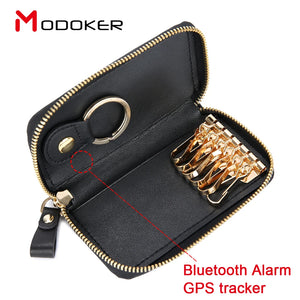 Leather Key Case with GPS Tracker
