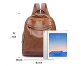 Women Leather Backpacks High Female Vintage Backpack For Girls School Bag