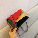 Autumn Frosted Shoulder Bag All-match Messenger Contrast Small Square Bag