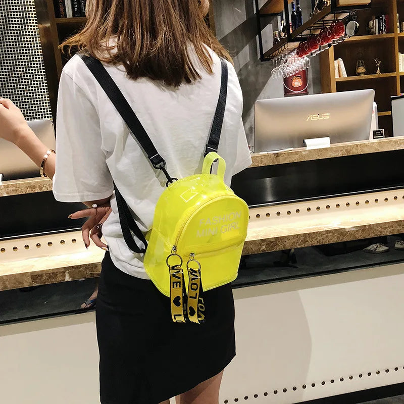 Kids Small Jelly Backpack Casual Wild Shoulder Bag