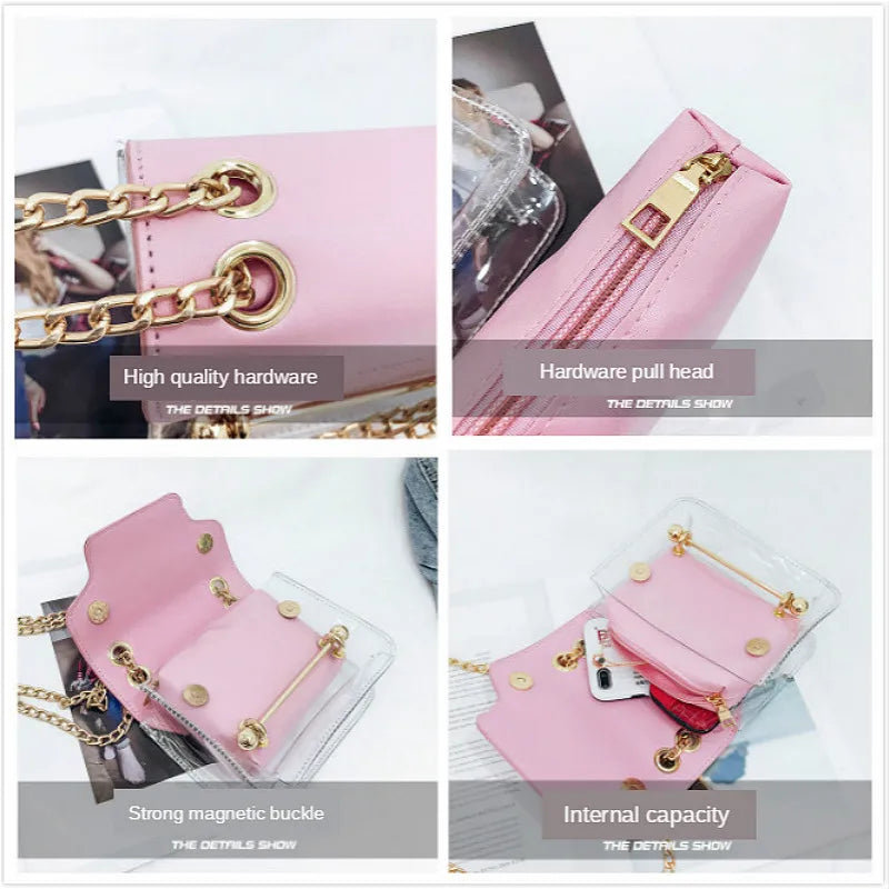 Women's Transparent PVC Jelly Small Shoulder Bag