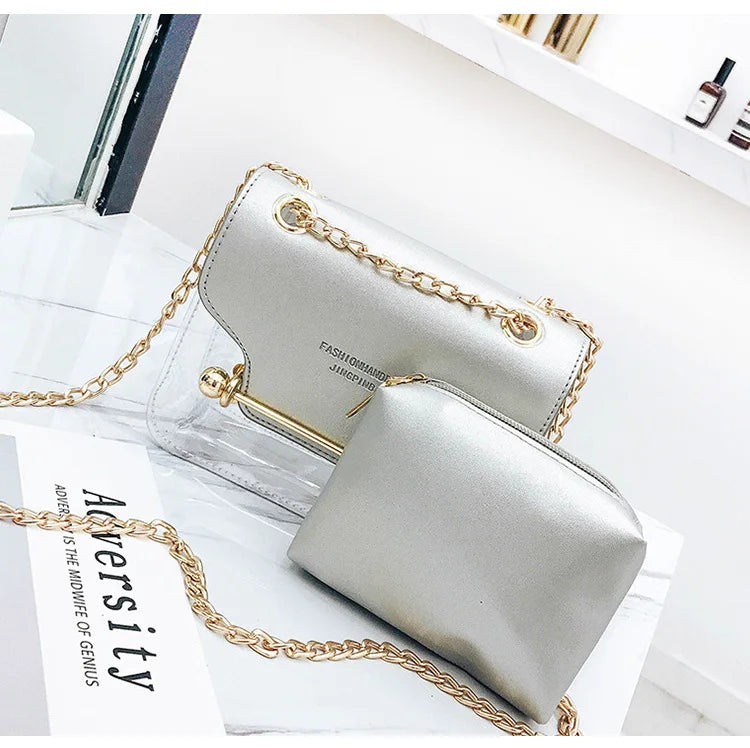 Women's Transparent PVC Jelly Small Shoulder Bag