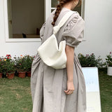 Soft Knotted Tofu Bag for Women Shoulder Underarm Crossbody Bag