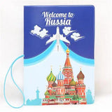 Cartoon Passport Holder PVC Leather Travel Cover