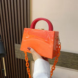 Acrylic Chain Bag Female Plastic Messenger Handbag