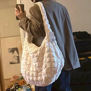 Autumn Winter Cloud Fold Big Bag Casual Personality Lightweight Dumpling Bag