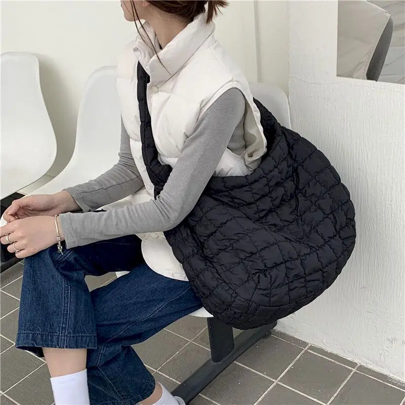 Autumn Winter Cloud Fold Big Bag Casual Personality Lightweight Dumpling Bag