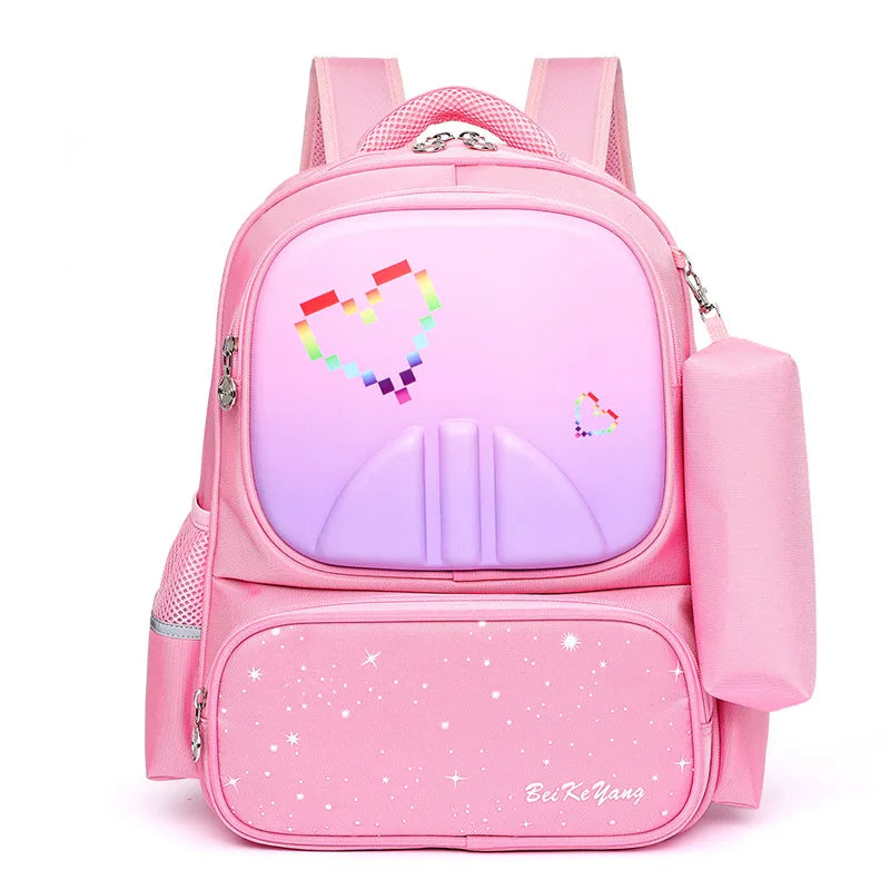 Kids Orthopedic School Backpack Girls Boys Primary School Bag