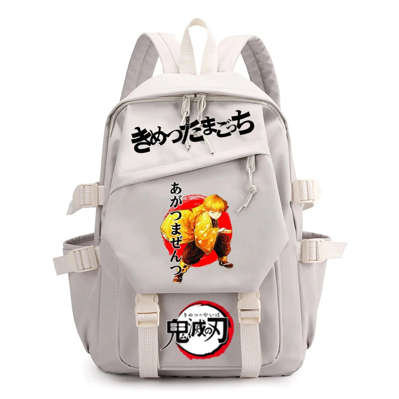 Demon Slayer Boy School Bag Children Backpack Canvas Travel Bag