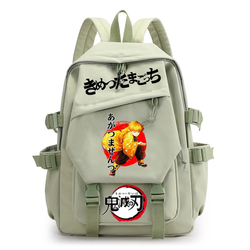 Demon Slayer Boy School Bag Children Backpack Canvas Travel Bag