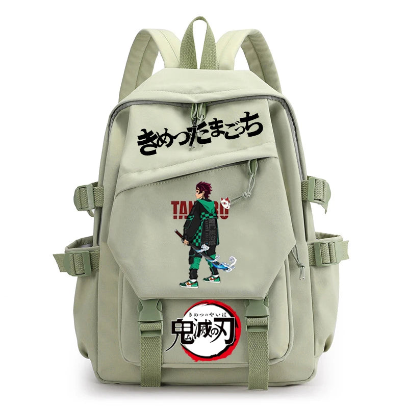 Demon Slayer Boy School Bag Children Backpack Canvas Travel Bag