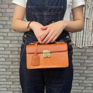 Casual Women Shoulder Bag Leather Chain Handbag