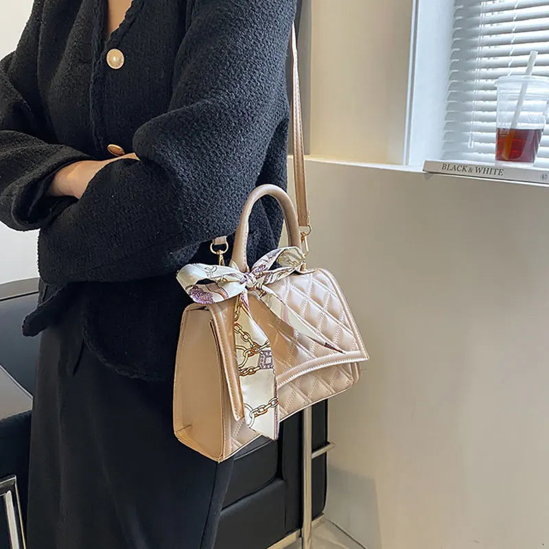 High Style Shoulder Bag for Women Solid Crossbody Plaid Purse