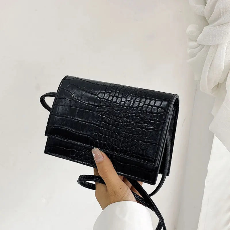 Soft Leather Square Shoulder Bag Small Female Crossbody Bag