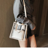 Women Transparent Shoulder Bag Composite Tote