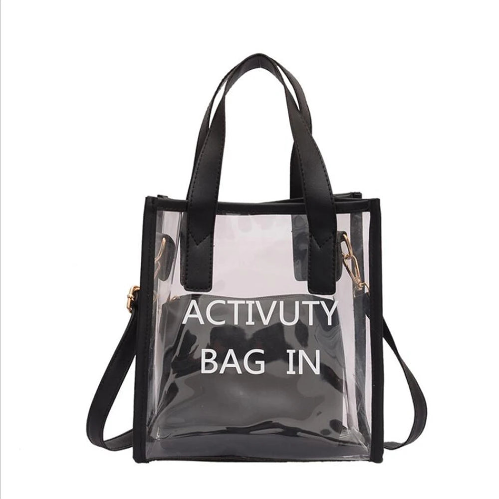 Women Transparent Shoulder Bag Composite Tote