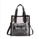 Women Transparent Shoulder Bag Composite Tote