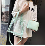 Women Transparent Shoulder Bag Composite Tote