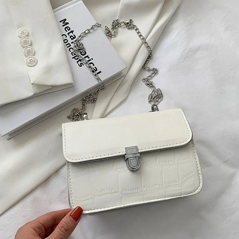 High Style Chain Strap Shoulder Bag Square Small Bag