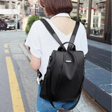 Women's School Nylon Backpack with Shoulder Strap