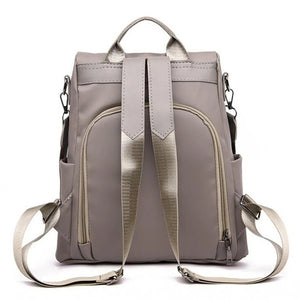 Women's School Nylon Backpack with Shoulder Strap