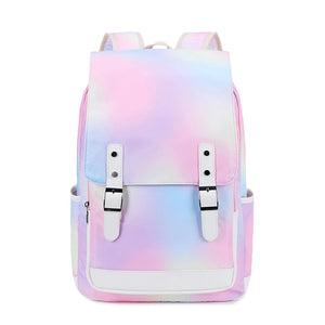 Nylon Student Backpack for Teen Girls Lightweight Travel Bag