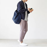 Korea Large Bag Shoulder Bag for Men Crossbody Waterproof Nylon Travel Totes