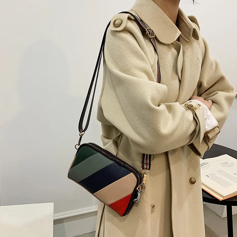 Rainbow Shoulder Bag for Women Girls, Small Commuting Business Purse