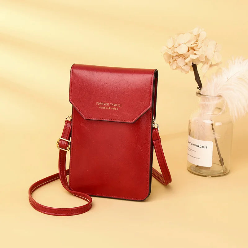 Women's Crossbody Shoulder Handbag with Touch Screen Cell Phone Pocket