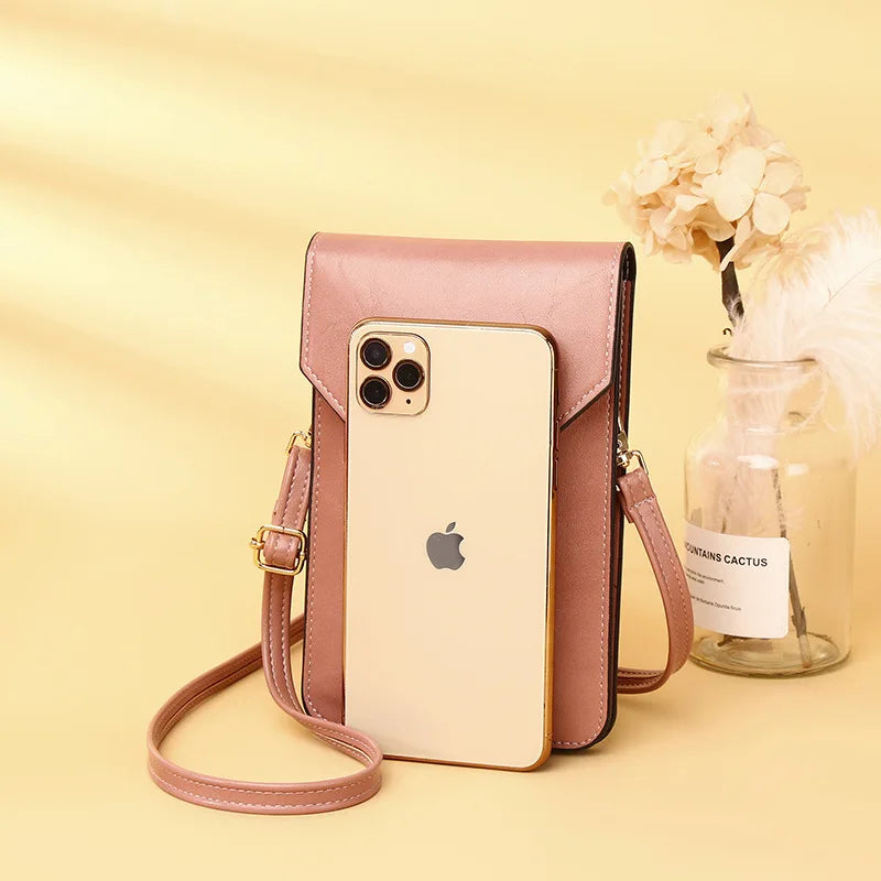 Women's Crossbody Shoulder Handbag with Touch Screen Cell Phone Pocket