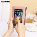 Women's Crossbody Shoulder Handbag with Touch Screen Cell Phone Pocket