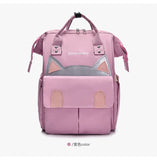 Cartoon Cat Mommy Maternity Backpack Large Capacity Waterproof Mummy Bag