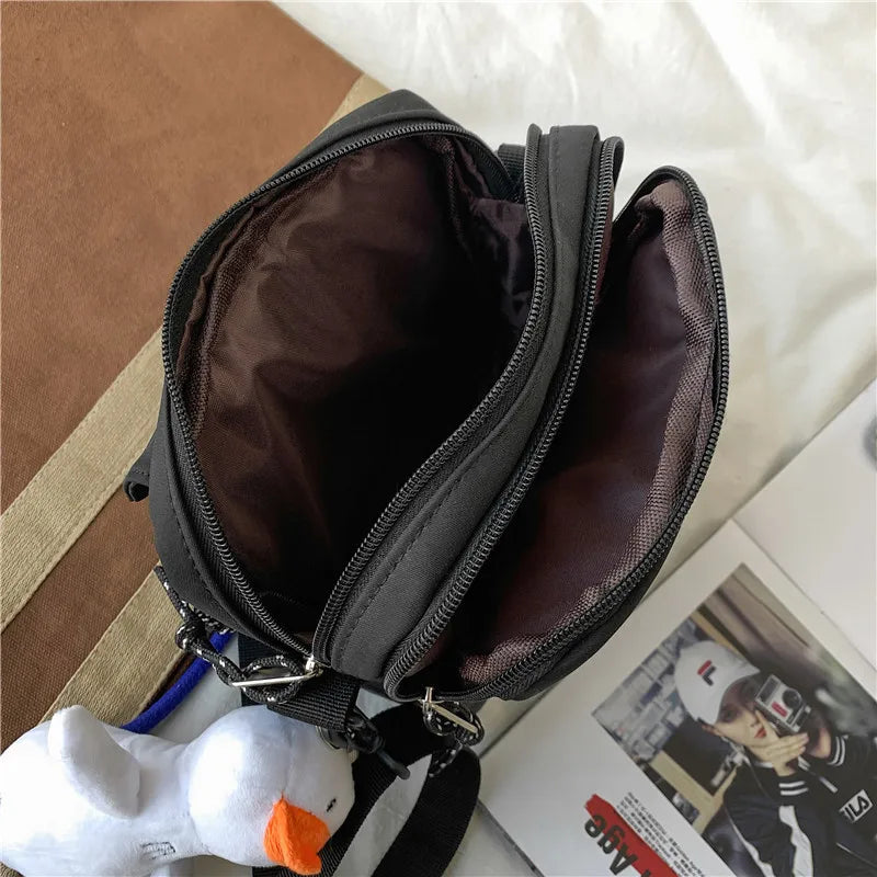 Casual Daily Carry Shoulder Bags Nylon Flap Women Crossbody Messenger Phone Pack