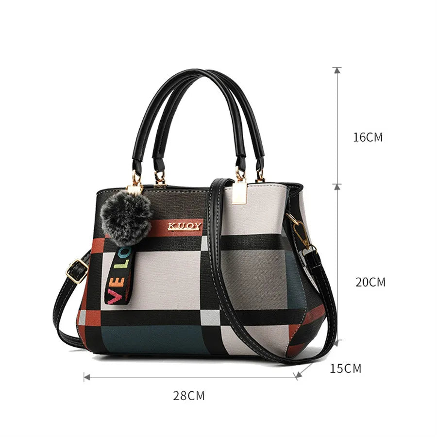 Casual Plaid Shoulder Bag Wild Messenger Female Totes Crossbody Bags Women Handb