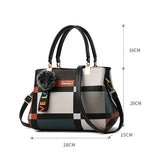 Casual Plaid Shoulder Bag Stitching Wild Messenger Female Totes Crossbody Bags