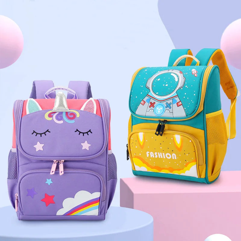Kids Backpack Kindergarten School Bags Boys Girls Waterproof Cartoon Bags