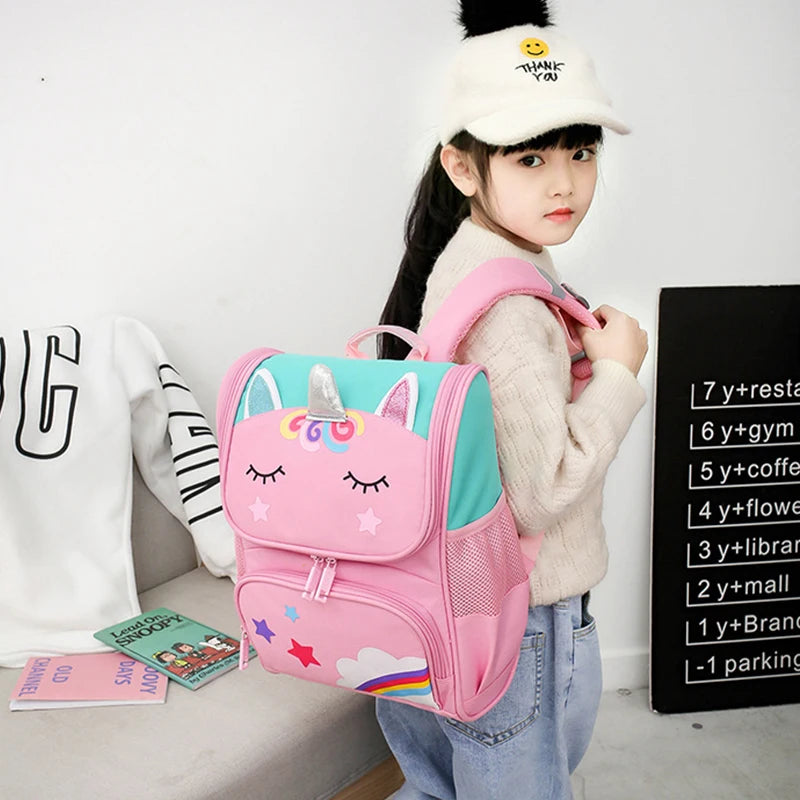 Kids Backpack Kindergarten School Bags Boys Girls Waterproof Cartoon Bags
