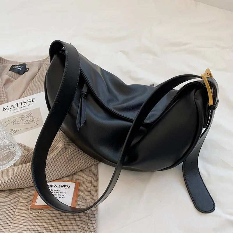 Women's Crossbody Bag Large Capacity Soft PU Leather Shoulder Bag