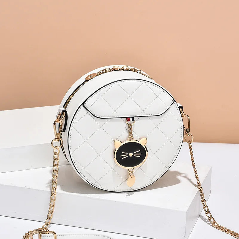 Cat Women Handbags Small Round Crossbody Messenger Bag Trending Bag